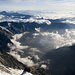 Blick von der Zumsteinspitze in die Monte Rosa-Ostwand. Links im Hintergrund die Weissmies-Gruppe.