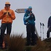 Jens, Susanne und Carsten auf dem Ostgratsattel P.4205m. Von diesem Gratsattel sind es noch 58m bis auf den Fuya Fuya Ostgipfel (Cerro Este) die man auf einem steilen, aber einfachen Gratweg zurücklegt.