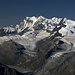 Monte Rosa-Massiv, aufgenommen auf dem Gipfel des Weissmies (4017m).