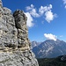 Wunderschonen Felswande des Monte Pelmo, mit Monte Antelao im Hintergrund.