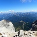Spalla Est,3024m und Gruppo del Bosconero im Hintergrund von Gipfel des Monte Pelmo ausgesehen.