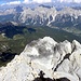Cime di Val d'Arcia,2626m-mitte und Crode di Forca Rossa, 2727m-etwas rechts,von Gipfel des Monte Pelmo ausgesehen.