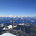 Gipfelkreuz mit Walliser Panorama