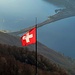 Bandiera elvetica sul ponte di Melide
