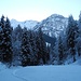 Links schaut der Spielberg runter - auch eine sehr interessante Skitour - davor der Kleberkopf