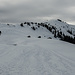 Bei der Bergstation des Skilifts, Blick zurück auf die Route