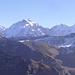 Aussicht vom Dreispitz nach Osten: Eiger, Mönch, Jungfrau und Schilthorn
